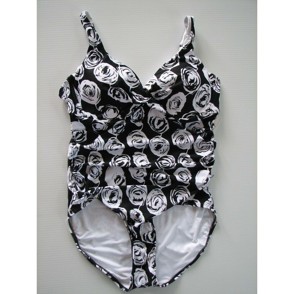 Underwire ANNE COLE Swimsuit One Piece POP ART Floral Swim Bathing Suit 12